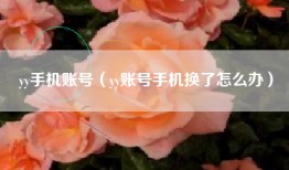 yy手机账号（yy账号手机换了怎么办）