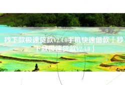 秒下款极速贷款V2.4.0手机快速借款「秒下款极速贷款V2.4.0」