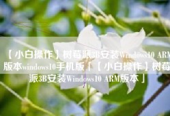 【小白操作】树莓派3B安装Windows10 ARM版本windows10手机版「【小白操作】树莓派3B安装Windows10 ARM版本」