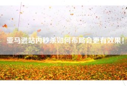 亚马逊站内秒杀如何布局会更有效果！