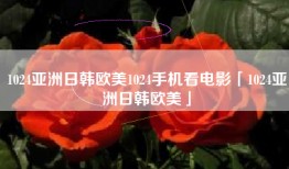 1024亚洲日韩欧美1024手机看电影「1024亚洲日韩欧美」