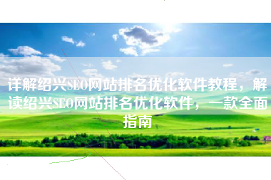 详解绍兴SEO网站排名优化软件教程，解读绍兴SEO网站排名优化软件，一款全面指南