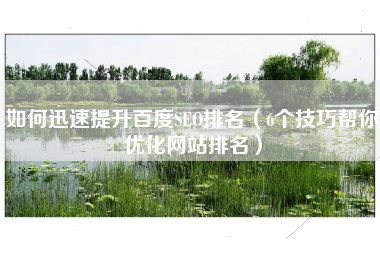 如何迅速提升百度SEO排名（6个技巧帮你优化网站排名）