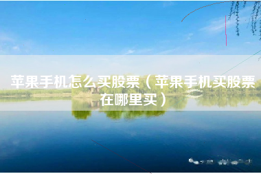 苹果手机怎么买股票（苹果手机买股票在哪里买）