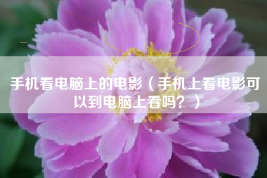手机看电脑上的电影（手机上看电影可以到电脑上看吗？）